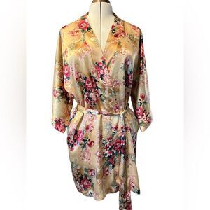 Sophia by Delicates Satin Robe Size M